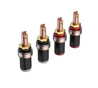 HNsdsvcd Lot de 4 fiches bananes femelles - Bornes de haut-parleur - Bornes de fixation - Fiche banane femelle