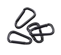HNsdsvcd Lot de 4 mousquetons à ressort robustes - Petites boucles d'alpinisme - Anneaux en D - Pour escalade - Mousqueton porte-clés - Crochets à ressort en métal - Boucle d'alpinisme - Clip