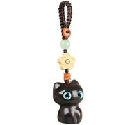 HNsdsvcd Pendentif chat gravé Porte-clés en bois Porte-clés charme porte-clés pour clé de voiture sac porte-monnaie porte-clés accessoires