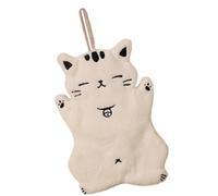 HNsdsvcd Serviette de bain en polaire à suspendre avec motif chats de dessin animé - Forte absorption d'eau - Petite serviette pour salle de bain