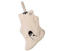 HNsdsvcd Serviette de bain en polaire à suspendre avec motif chats de dessin animé - Forte absorption d'eau - Petite serviette pour salle de bain