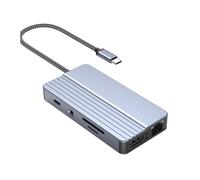 HNsdsvcd Station d'accueil compacte de type C - Adaptateur USB C vers HDTV avec HDTV 4K USB3.0 Ethernet 3 5 mm et adaptateur d'extension de mémoire