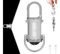 HNTKGME Mini Torche, Porte-CléS Rechargeable Lampe De Poche Mini, Compact Et Portable Haute Luminosité éClairage Polyvalent Durable Et éTanche Mini Lampe De Poche Porte-CléS (Sliver)