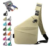 HNTKGME Sac Antivol Sac à BandoulièRe LéGer Et éTanche Avec Sangle RéGlable Femme Homme Montlibre Sac (11,Left)