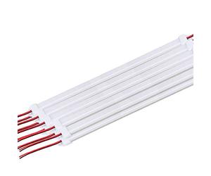 hntoolight Lot de 10 barres lumineuses rigides LED 5730 CC 12 V 5730 avec coque en aluminium et coque en polycarbonate laiteux Blanc 50 cm
