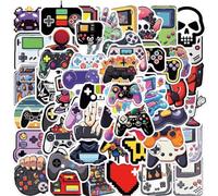 HNTR® Autocollants pour joueurs | 50 autocollants pour console et manette pour les joueurs | Lot d’autocollants en vinyle imperméables pour ordinateurs portables, PlayStations, Xbox et albums à