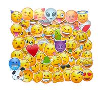 HNTR Autocollants Smiley XL | 100 Stickers Visage Sourire pour Scrapbook, Journal, Ordinateur Portable, Kindle et Plus