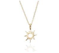HNTR Collier Soleil en Or Radiant Dawn - Superbe Collier Pendentif Soleil Plaqué Or 18K