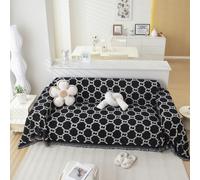 HNTYSM Housses de Canapé à Couverture Complète, Confortable et résistant Couverture de canapé Anti-Chat de Haute qualité, 5 Places Multifonction Jete de canape Grande Taille (180X420cm, Noir)