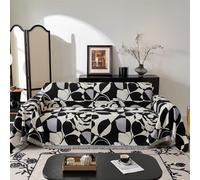 HNTYSM Housses de Canapé à Couverture Complète, Confortable et résistant Couverture de Tissu Chenille de Haute qualité, 5 Places Multifonction Jete de canape Grande Taille (180X400cm, Gris)