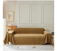 HNTYSM Housses de Canapé à Couverture Complète, Tissu de Couverture de Canapé en Couleur Unie, 3 Places Couverture canapé Multifonction Jete de canape Grande Taille (230x340cm, Kaki)