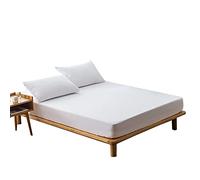 HNTYSM Imperméable Protège Matelas 100x190 Bonnet 20 cm Drap Housse 100x190 Housse Matelas Lit Adulte et Enfant,Couvre Matelas Alèse Respirante Hypoallergénique Anti-Acarien,Blanc
