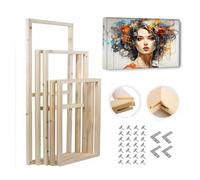 HNULGVI cadre photo en bois Cadre photo en bois à faire soi-même, grandes barres de châssis for peinture sur toile, l'huile, affiche, art mural, salon, décoration la maison(Width 75cm,Height 45cm)