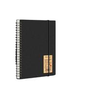HNULGVI cahier à spirale Cahiers à pages lignées de 80 feuilles, à sujet unique, en papier extra épais(PP BLACK A5 1pack)