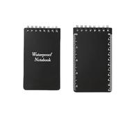 HNULGVI cahier à spirale Carnet de notes de poche étanche, pages lignées, mini bloc-notes for l'extérieur, la maison, le bureau, l'université, l'école(Black)