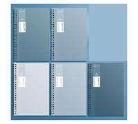HNULGVI cahier à spirale Lot de 5 carnets de notes vintage à spirales de 120 pages, format A5/B5, papeterie for étudiants, fournitures de bureau(A5 Simple blue)