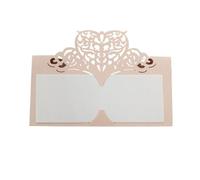 HNULGVI Carte Invitation Mariage Carte De Table Mariage En Papier Découpé Au Laser Forme Cœur, Nom, Place, Décoration Fête, Siège For Faveur, 10/50/100 Pièces Universel(Pink,10pcs)