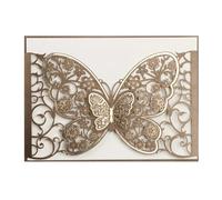 HNULGVI Carte Invitation Mariage Couvertures De Cartes D'invitation Mariage Découpées Au Laser, 50 Pièces, Carte Postale Fête, Vœux D'affaires, Décoration Fiançailles Universel(Coffee)