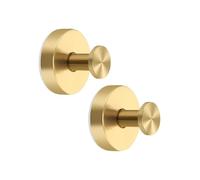 HNULGVI Crochets à ventouse Heavy Duty Stainless Steel Suction Cup Hooks, Easy to Install & Removable(4 Pcs golden)