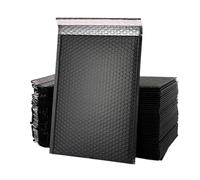 HNULGVI enveloppe Bulle Enveloppes à Bulles Auto-adhésives, Sacs rembourrés for Livres, Magazines, doublés(Black-100pcs,13 * 15cm)