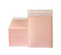 HNULGVI enveloppe Bulle Lot de 50 enveloppes à Bulles en Papier Kraft Auto-adhésives(Light Pink,13 * 15cm)