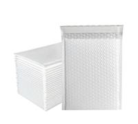 HNULGVI enveloppe Bulle Lot de 50 enveloppes à Bulles en Papier Kraft Auto-adhésives(White,13 * 18cm)