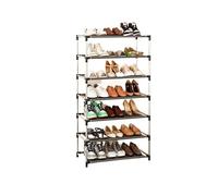 HNULGVI Etagere A Chaussures Étagère à Chaussures en métal Simple, Support de Rangement for Chaussures, Gain de Place, for Salon, Noir(7 Layers)
