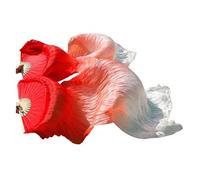 HNULGVI éVentail De Soie Danse Enfant Femmes Venche Danse Ventilateur 1 Paire Gradient Couleur Dancer Pratique Longue Imitation Soie Ventilateurs de Soie pour la Fête(A,1 pair-240x90cm)