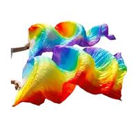 HNULGVI éVentail De Soie Danse Enfant Femmes Venche Danse Ventilateur 1 Paire Gradient Couleur Dancer Pratique Longue Imitation Soie Ventilateurs de Soie pour la Fête(14,1 pair-150x90cm)