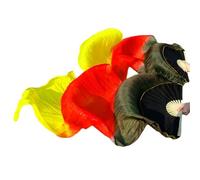 HNULGVI éVentail De Soie Danse Voile de Danse du Ventre en Imitation Soie, éventail Chinois Haute qualité, Voile Teint à la Main pour la Fête(22,Imitationsilk-240x90)