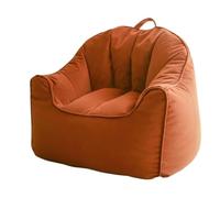 HNULGVI Housse Pouf Housse de Pouf en Velours Doux et épais, sans Rembourrage à l'intérieur(1-Seat-Orange)