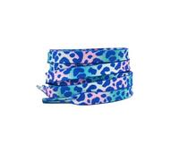 HNULGVI Lacets Lacets plats tendance for baskets, imprimé léopard, dégradé tie-dye, for hommes et femmes, en toile(Pink White Blue,140cm)