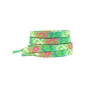 HNULGVI Lacets Lacets plats tendance for baskets, imprimé léopard, dégradé tie-dye, for hommes et femmes, en toile(Green Pink,160cm)