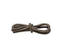 HNULGVI Lacets Lot de 2 paires de lacets ronds rayés bicolores en polyester de 4 mm for chaussures de travail, bottes Martin, lacets en cuir, 100/120/150 cm(Black Brown,120cm)