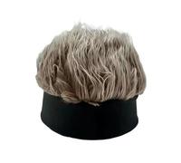 HNULGVI Perruque à Capuche Bonnet tricoté doux, élastique et respirant, idéal for l'intérieur ou l'extérieur, idéal for les fêtes(Coffee)
