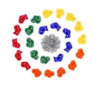 HNULGVI Prise Escalade Lot de 10 poignées d'escalade for Murs, Pierres, Mains et Pieds, Outil Gymnastique Fitness avec vis pour l'Intérieur