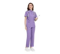 HNULGVI Tenue InfirmièRe Uniformes d'été for médecins et infirmières, brosses de Laboratoire, vêtements Travail for Salons beauté dentisterie(Color5,M)
