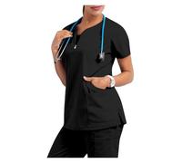 HNULGVI Tenue InfirmièRe Vêtements de Lavage des Mains à Manches Courtes for Bloc opératoire, Hauts for Femmes, Salopettes, Blouses d'infirmière et Chirurgien(Color5,XX-Large)