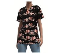 HNULGVI Tenue InfirmièRe Vêtements de Lavage des Mains à Manches Courtes for Bloc opératoire, Hauts for Femmes, Salopettes, Blouses d'infirmière et Chirurgien(Color13,L)