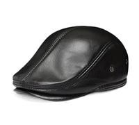 HNVAVQ Casquette Plate Homme en Cuir Casquette Gavroche Chapeau de Conduite Chapeau Plate Béret