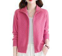 HNVAVQ Gilet Femme 100% Cachemire avec Fermeture éclair, Doux, Chaud, Quotidien