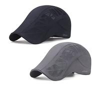 HNVAVQ Lot de 2 Casquette Beret Plate Homme Femme été,Respirant Réglable Casquette,Vintage Newsboy Flat Caps Chapeau