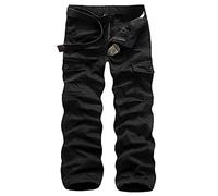 HNVAVQ Pantalon Doublé en Polaire Thermique Automne Hiver pour Homme Pantalon Tactique Cargo