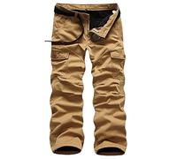 HNVAVQ Pantalon Doublé en Polaire Thermique Automne Hiver pour Homme Pantalon Tactique Cargo