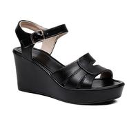 HNVAVQ Sandales à Talon Compensé Femme Mode Été Semelle Épaisse Confortables Chaussures Habillées Décontractées pour Travail Mariage Vacances