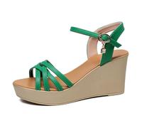 HNVAVQ Sandales Compensées Femme, Chaussures d'été à Plateforme Bout Ouvert pour Mariage Soirée,4 Hauteurs de Talon,6/8 / 10/11.5cm