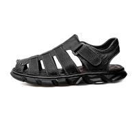 HNVAVQ Sandales décontractées en cuir pour homme, Sandales bout fermé pour plage,randonnée, trekking et conduite