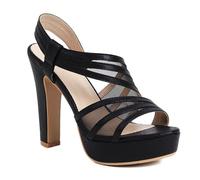 HNVAVQ Sandales d'Été à Plateau et Talons Bloc - Escarpins de Soirée Confortables 12cm