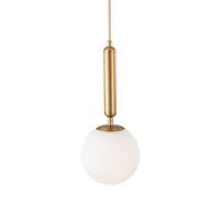 HNVBDOPAE Petit Lustre de Chevet Pour Chambre Principale, Éclairage Décoratif Minimaliste Pour Salon, Salle À Manger, Îlot, Lustre En Verre, Abat-Jour En Verre, Noir, Diamètre 20 Cm./Couleur Cuivre/D1