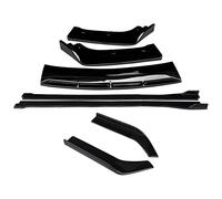 HNVCYT pour GS 2016-2020 Voiture Pare-Chocs Avant Lèvre Diffuseur Spoiler Jupes Latérales Déflecteur Séparateur Menton Pelle Tablier Arrière Wrap Angle Ailerons Requin(Glossy Black)